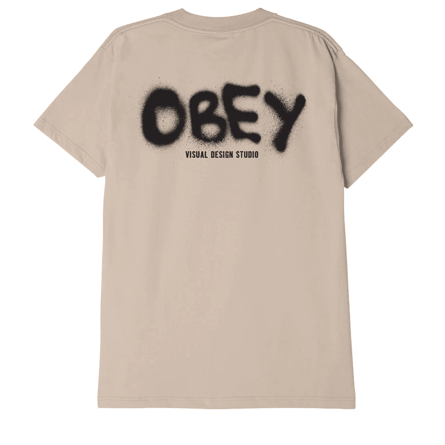 Obey Uomo T-shirt Visula Design Sabbia 22MC0000590