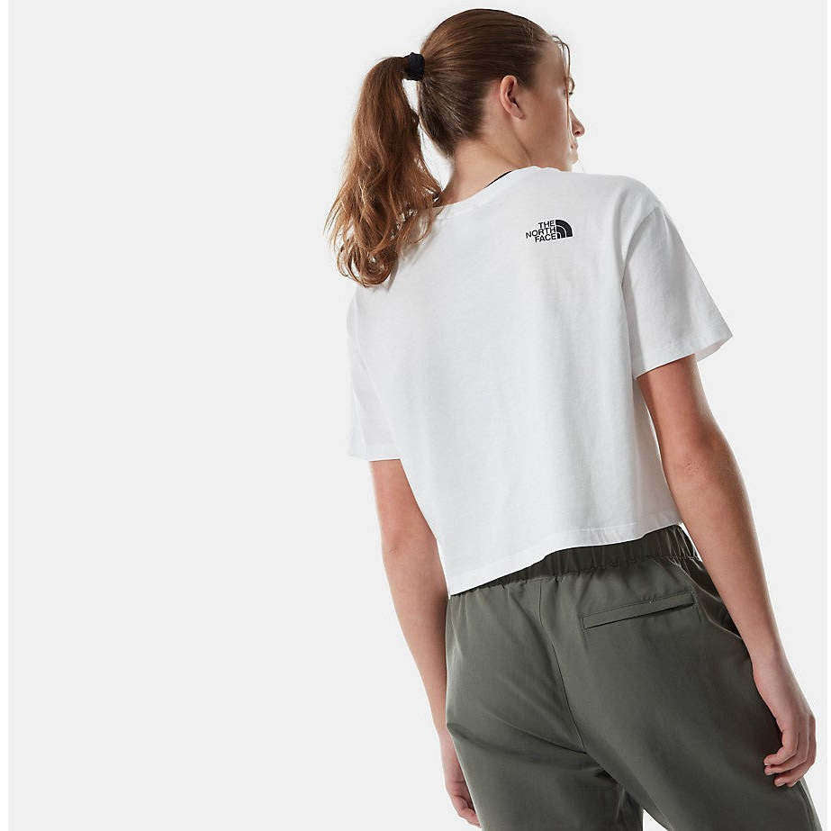 The North Face Donna T-shirt Cropped Bianca NF0A4T1RFN41