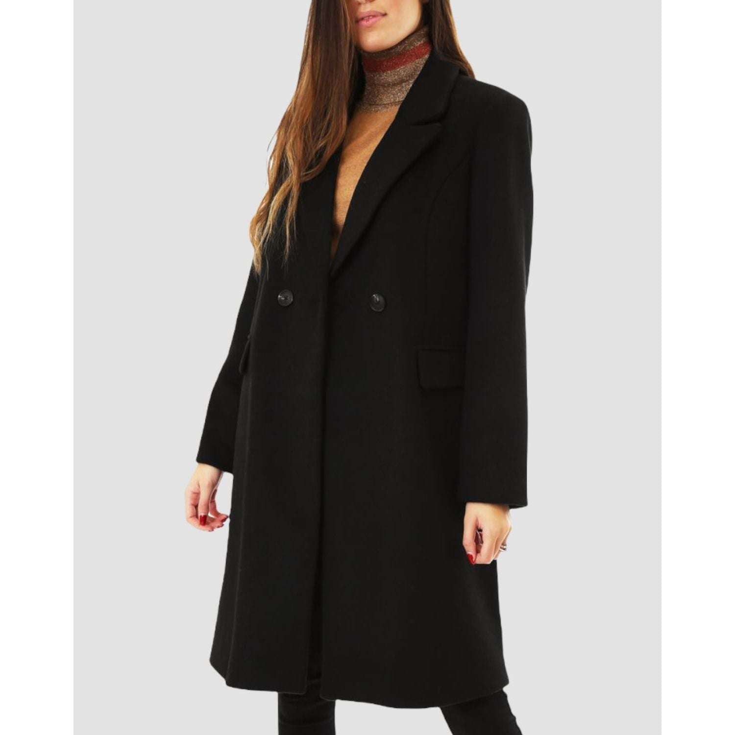 Vero Moda Donna Cappotto Noramille Black