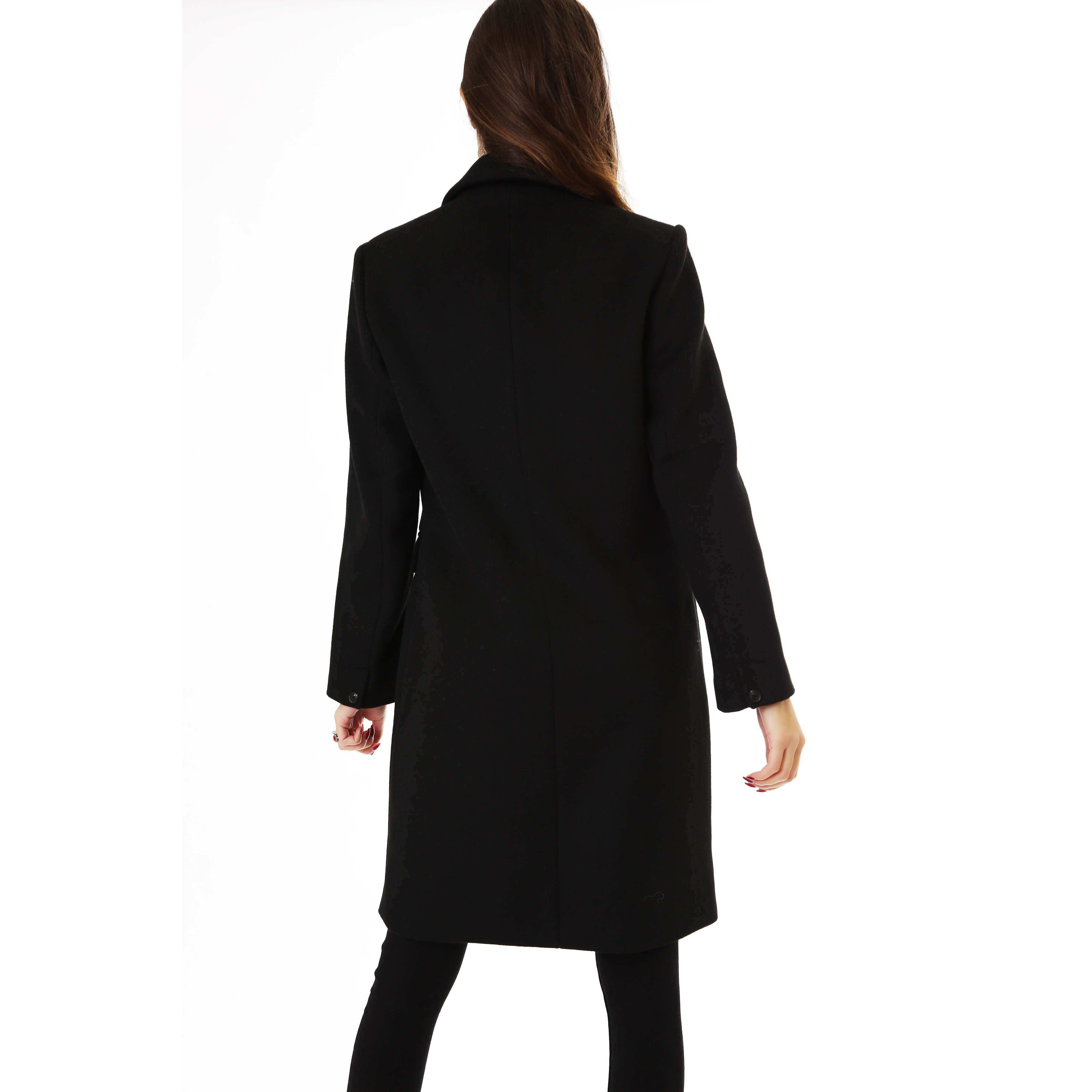 Vero Moda Donna Cappotto Noramille Black