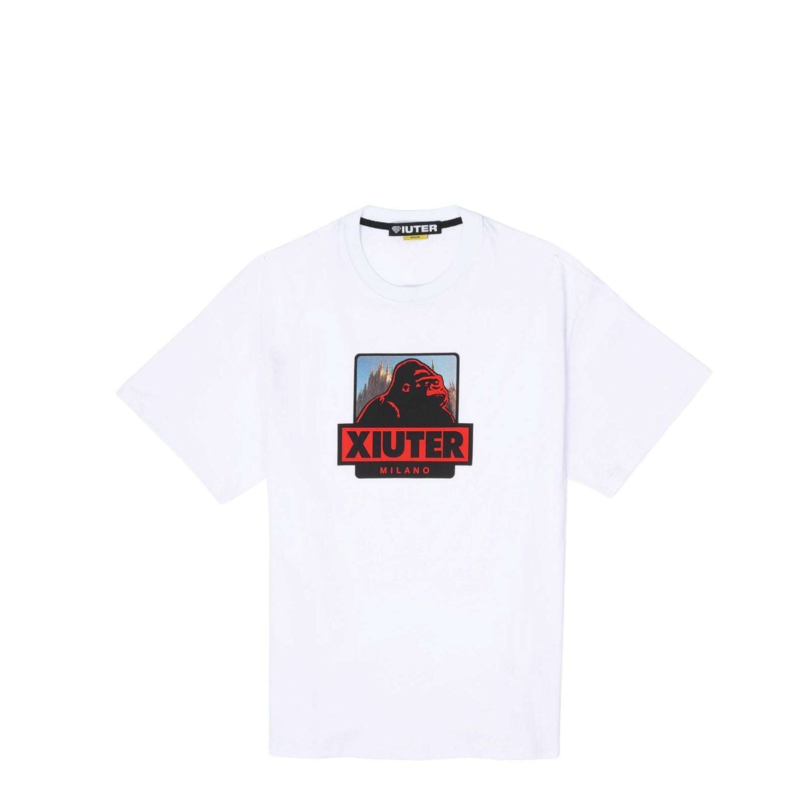 Iuter Uomo T-shirt Xiuter Logo Bianca 23SITS62