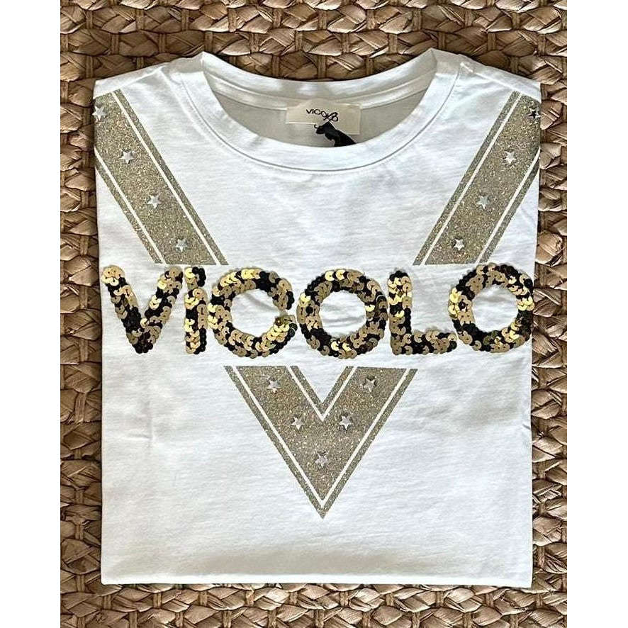 Vicolo Donna T-shirt BIANCA V RE0048