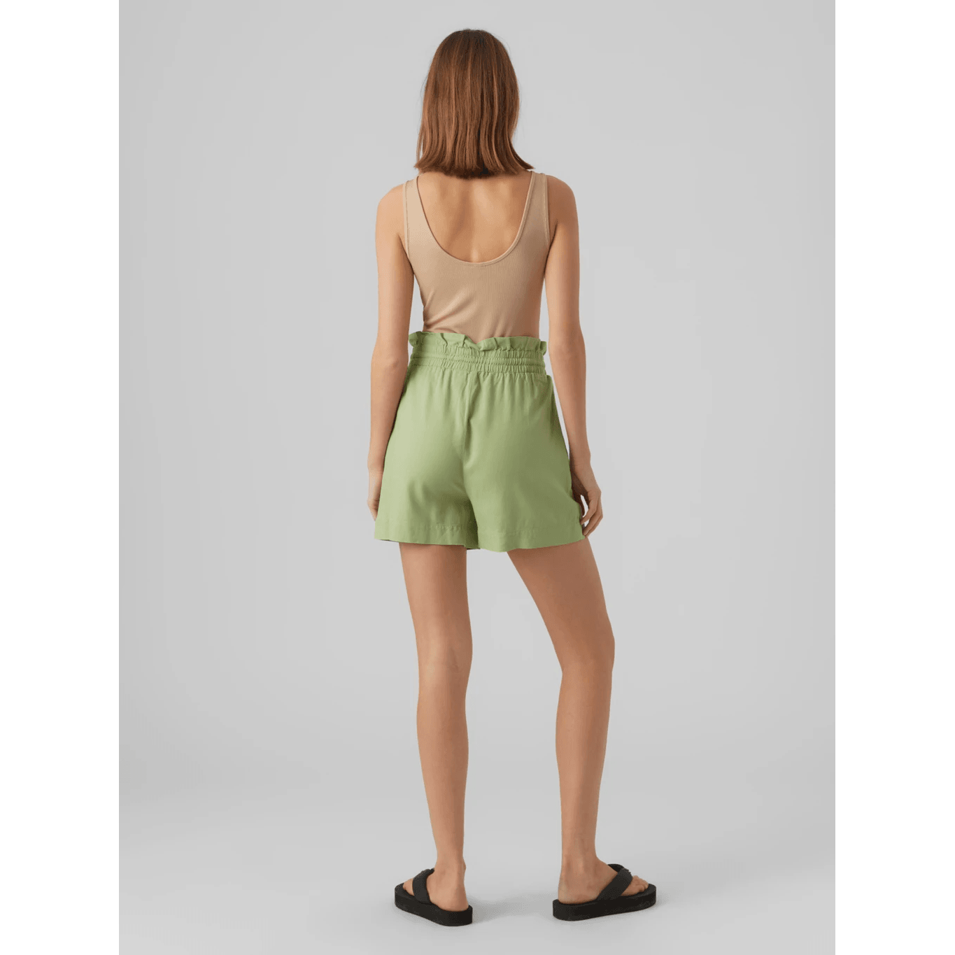 Vero Moda Donna Bermuda Mymilo Paperbag Verde 10282521