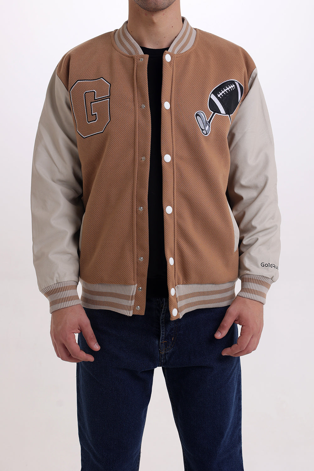 Gold rush uomo giubbino varsity M1OLAF04