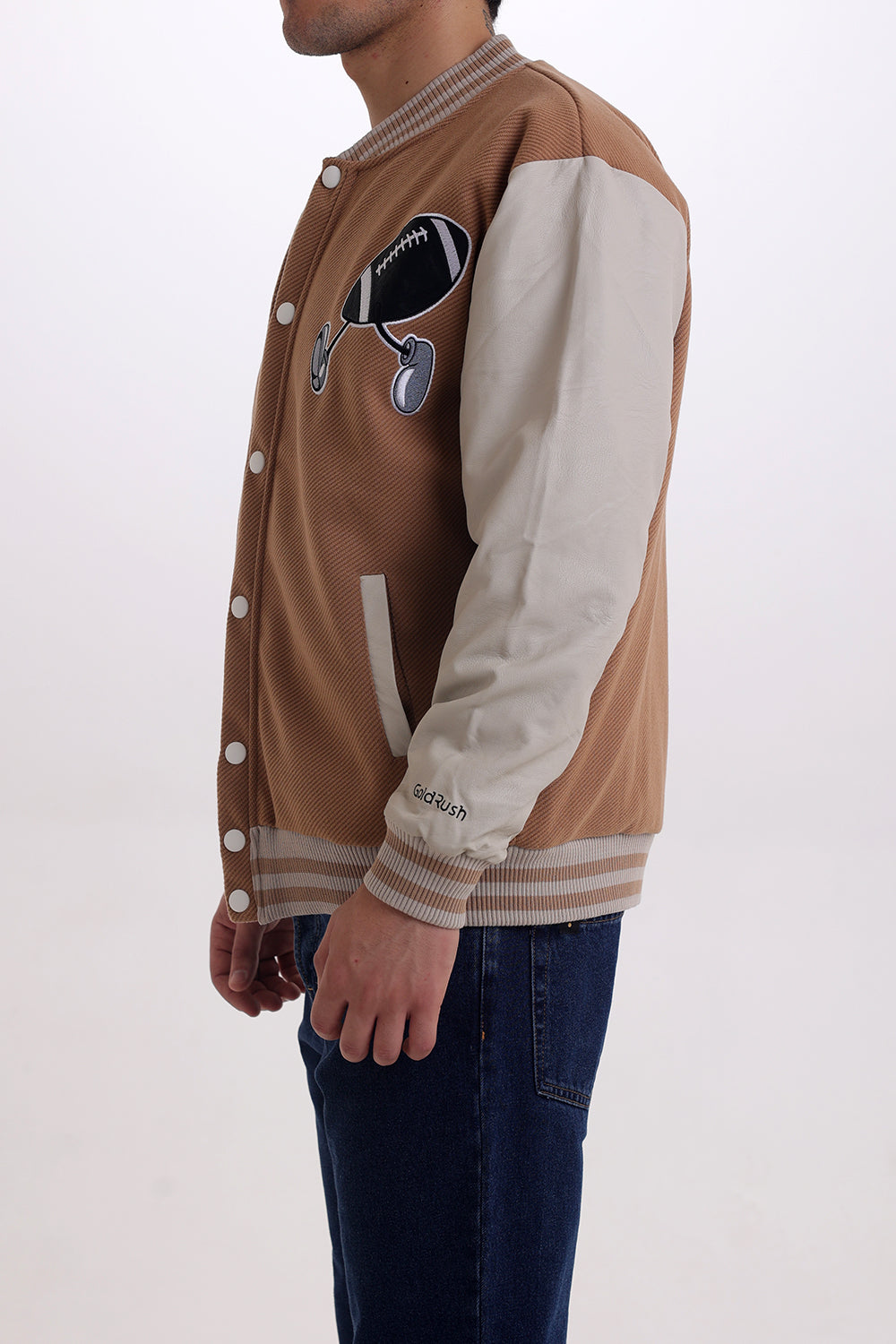 Gold rush uomo giubbino varsity M1OLAF04