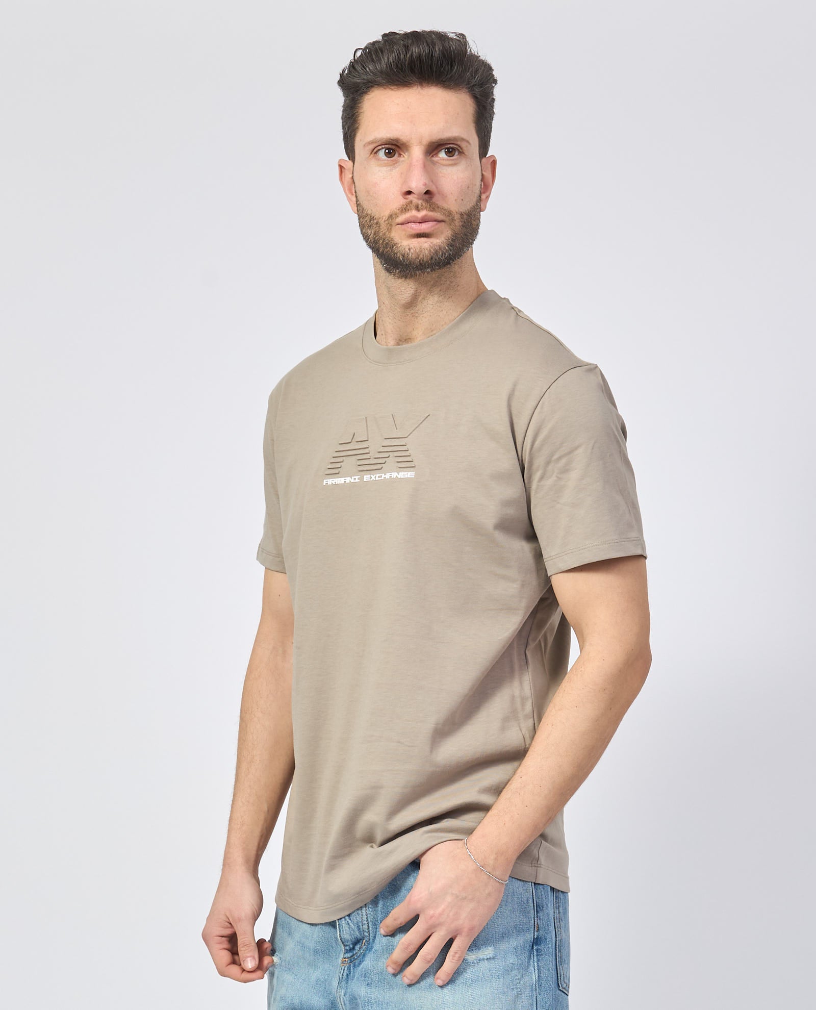 Armani Exchange uomo t-shirt XM000544AF10361 U6167 Beige