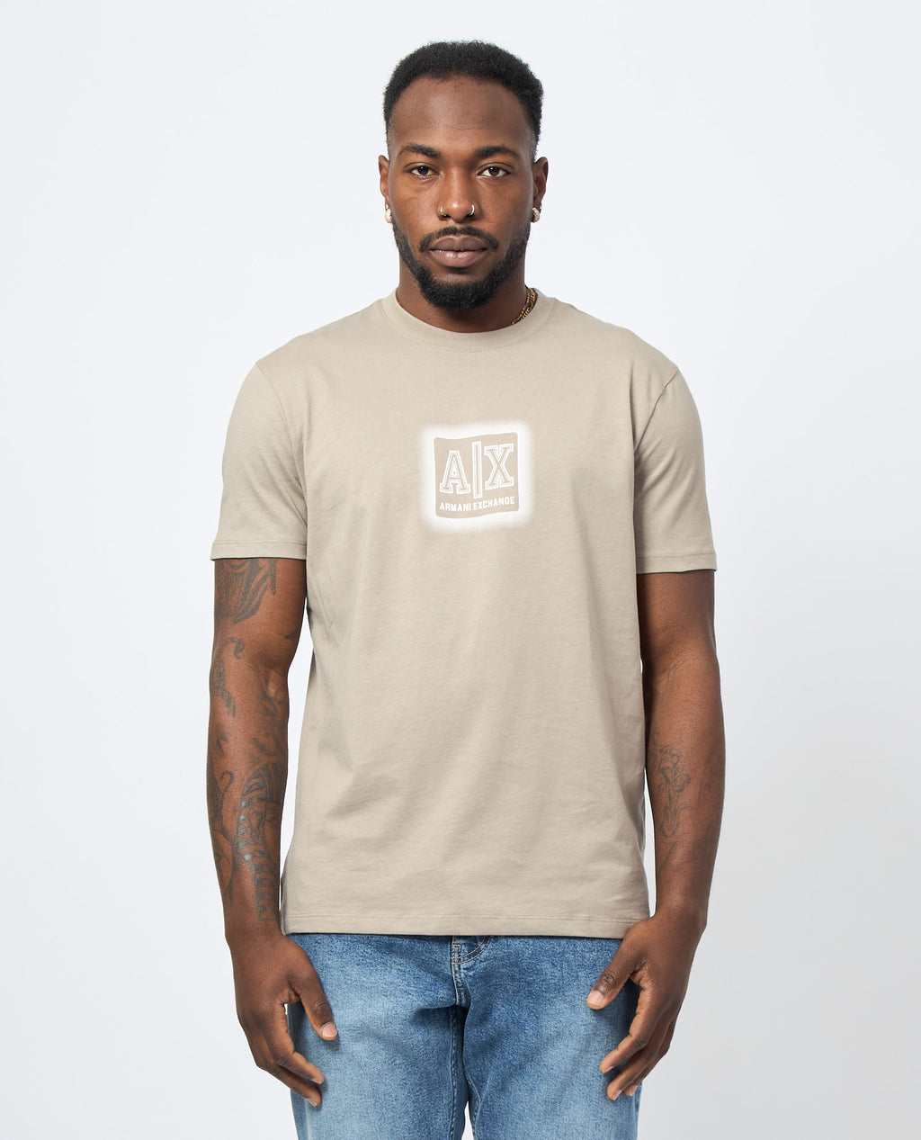 Armani Exchange uomo t-shirt XM000545 AF10361 U6167 Beige