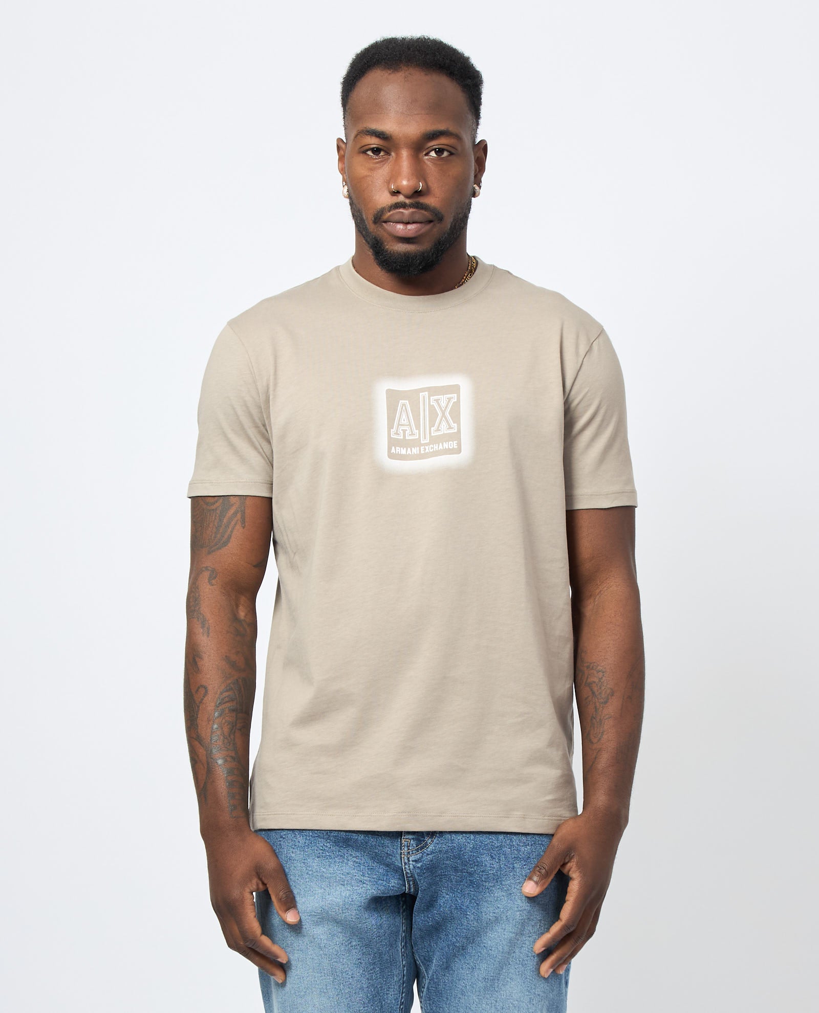 Armani Exchange uomo t-shirt XM000545 AF10361 U6167 Beige