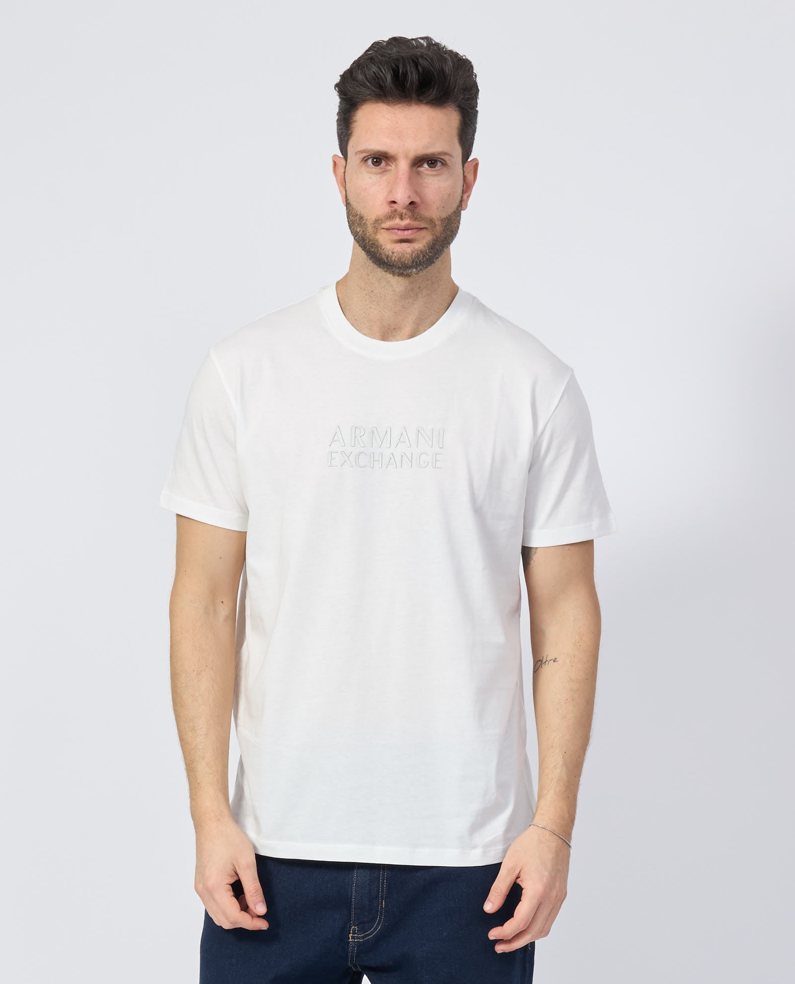 Armani Exchange uomo t-shirt XM000553AF10334 U009 Bianco