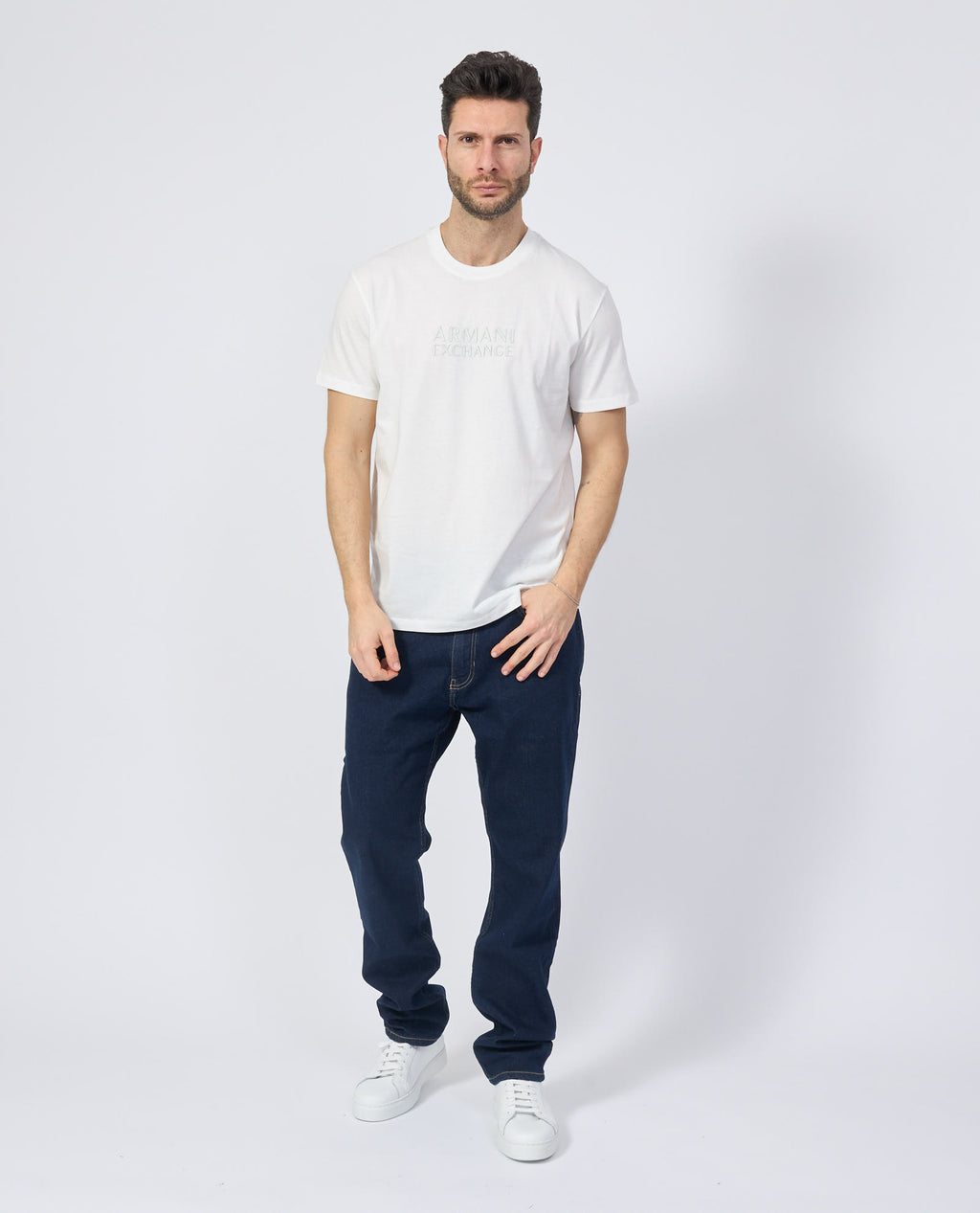 Armani Exchange uomo t-shirt XM000553AF10334 U009 Bianco