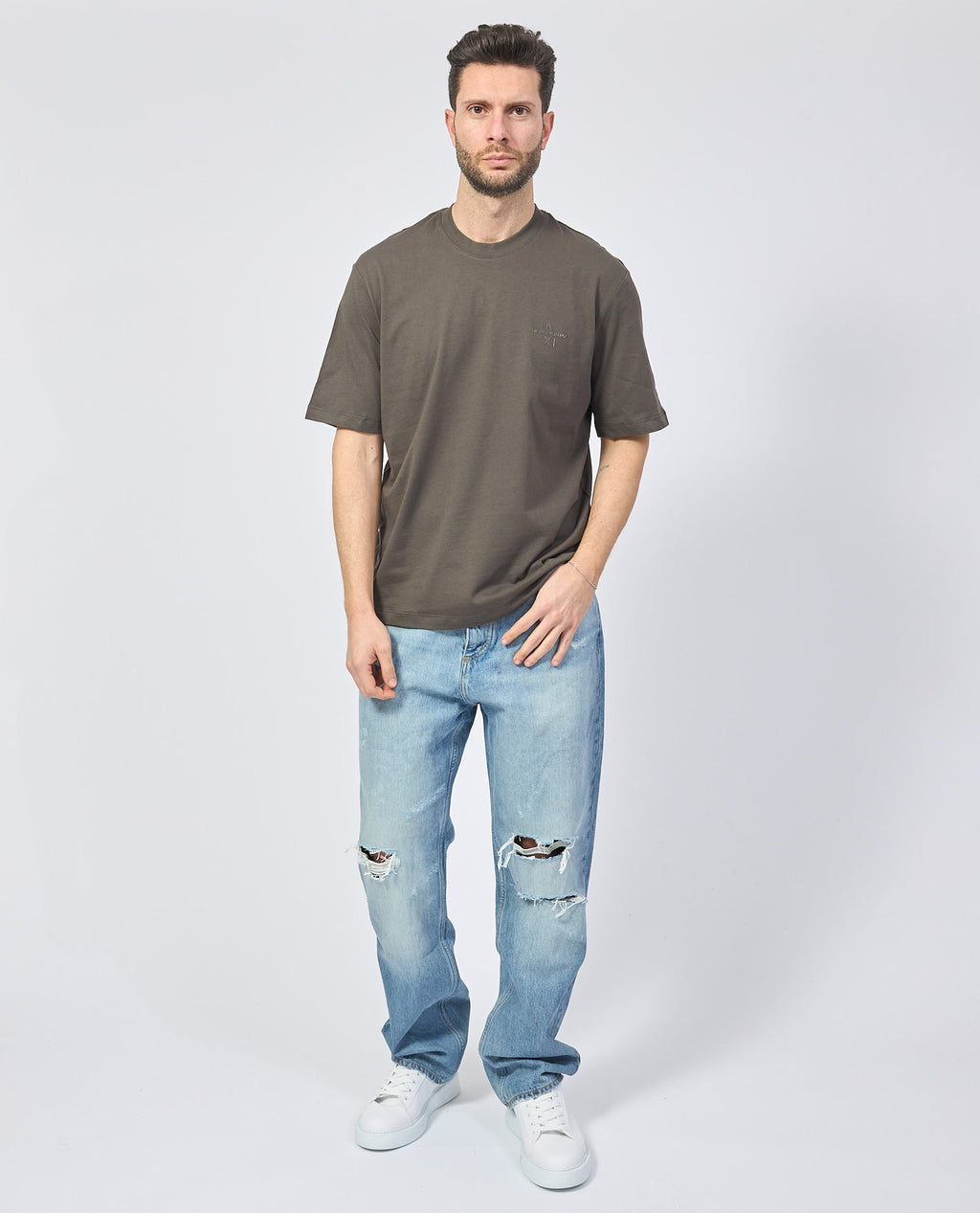 Armani Exchange uomo t-shirt XM000763AF12308 U8120 Verde
