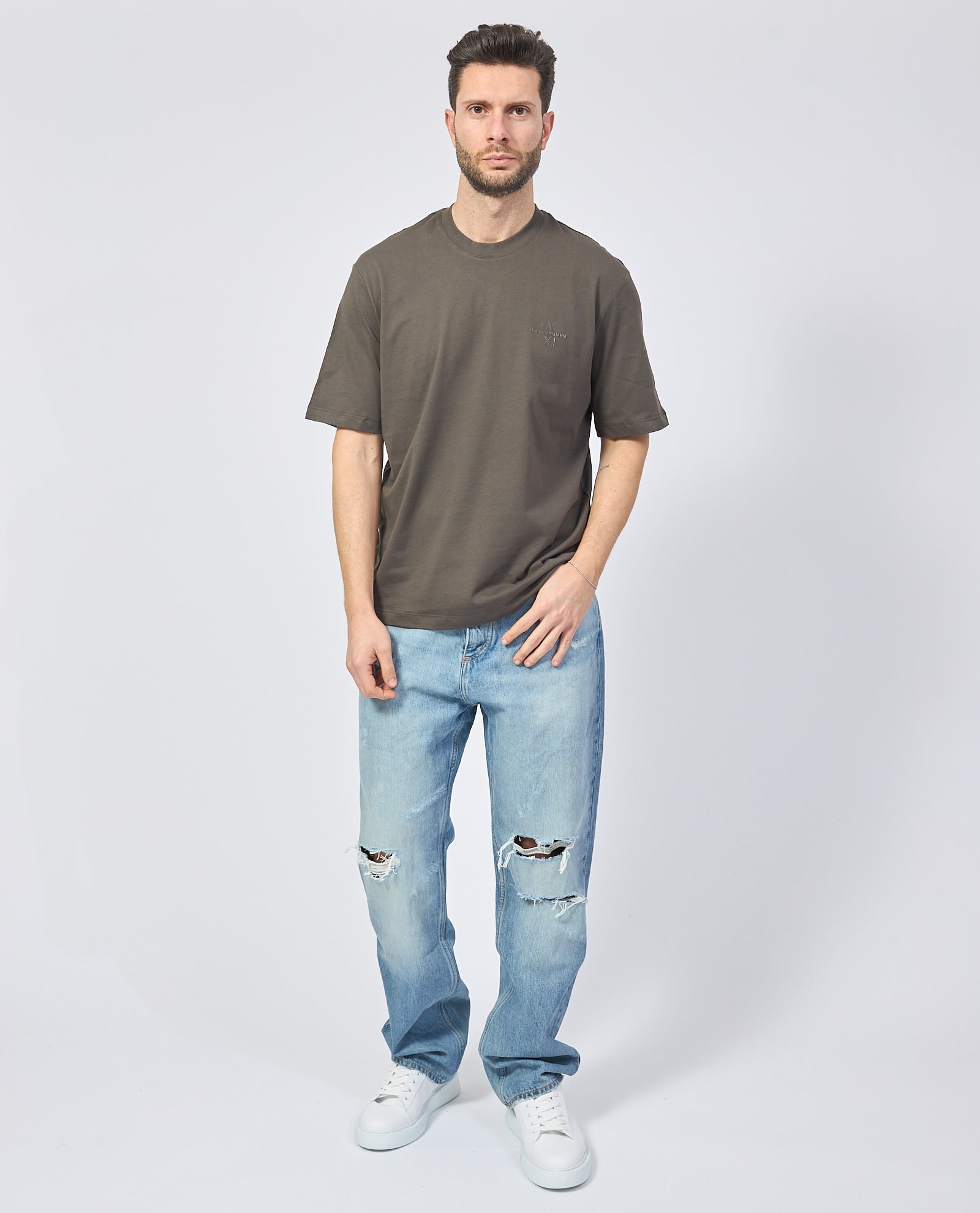 Armani Exchange uomo t-shirt XM000763AF12308 U8120 Verde