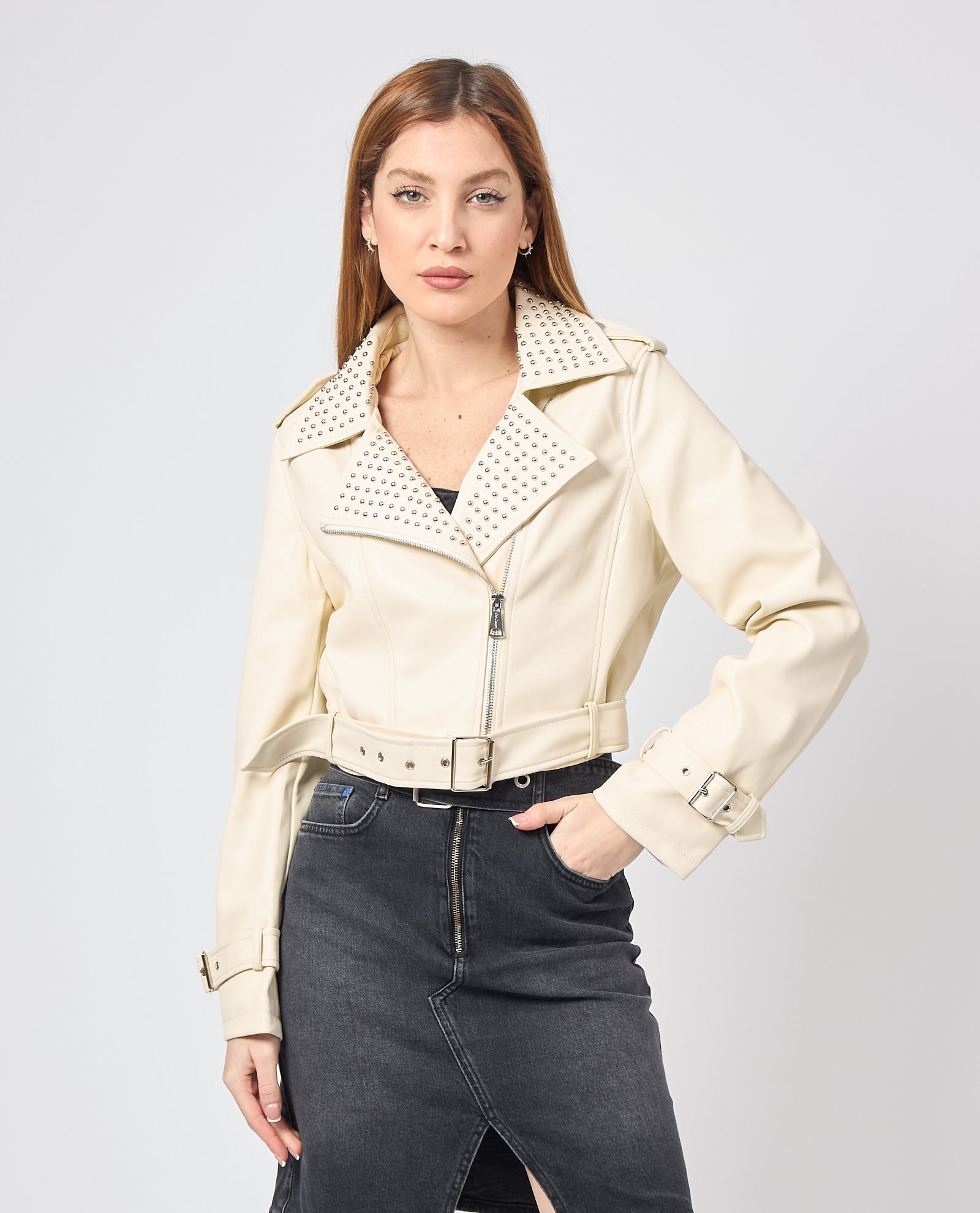 Gio Cellini donna giacca ecopelle EJ059 Beige
