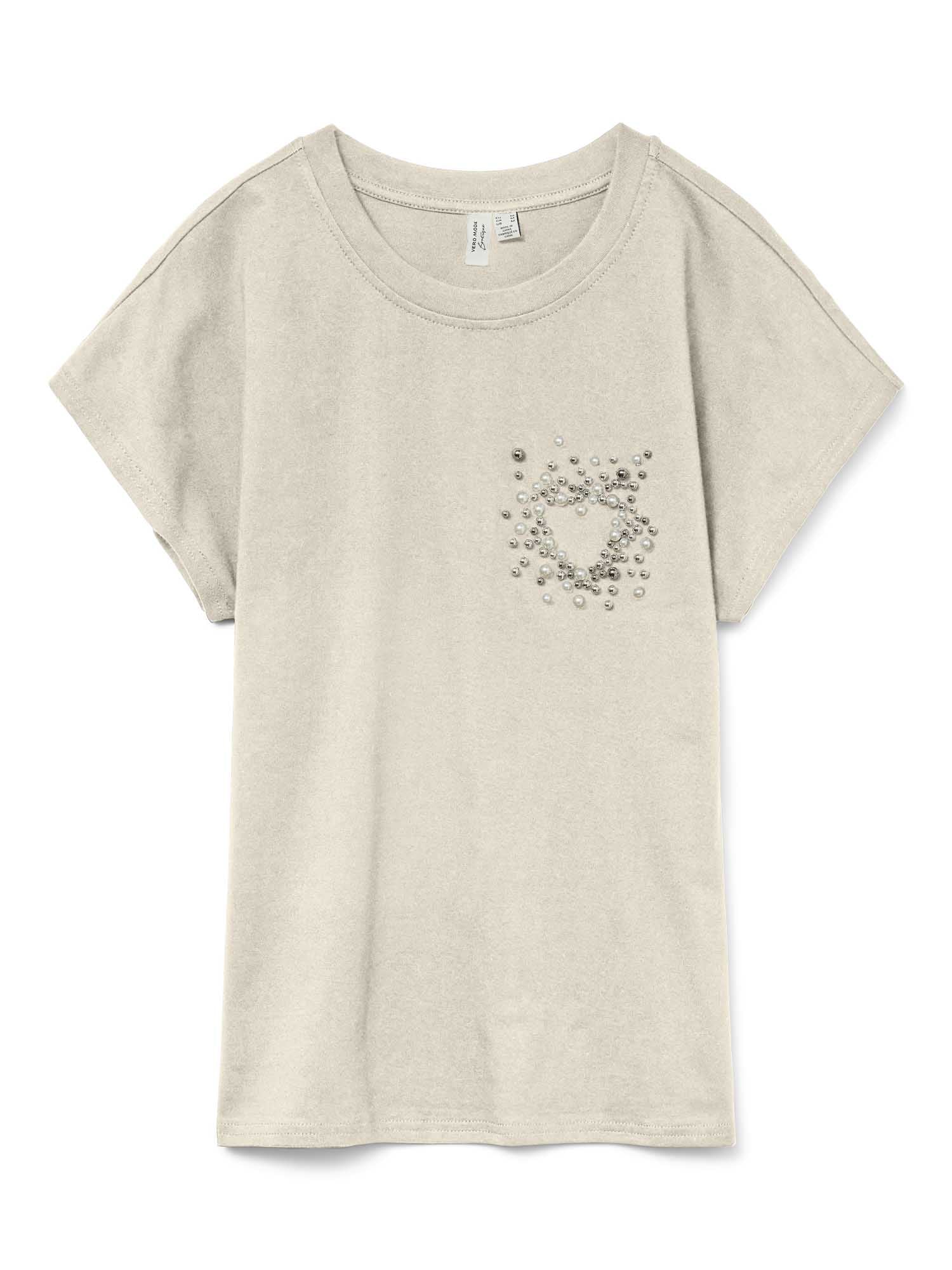 Vero Moda donna t-shirt Filine 10330083 BIRCH