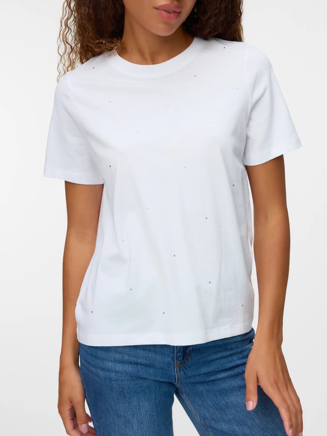 Vero Moda donna t-shirt Paulina 10336970 BrightWhite