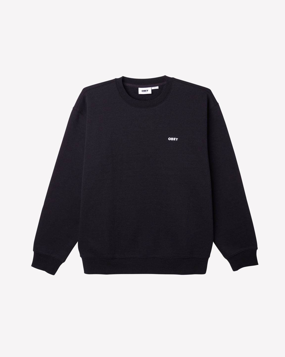 Obey uomo felpa bold crew fleece black