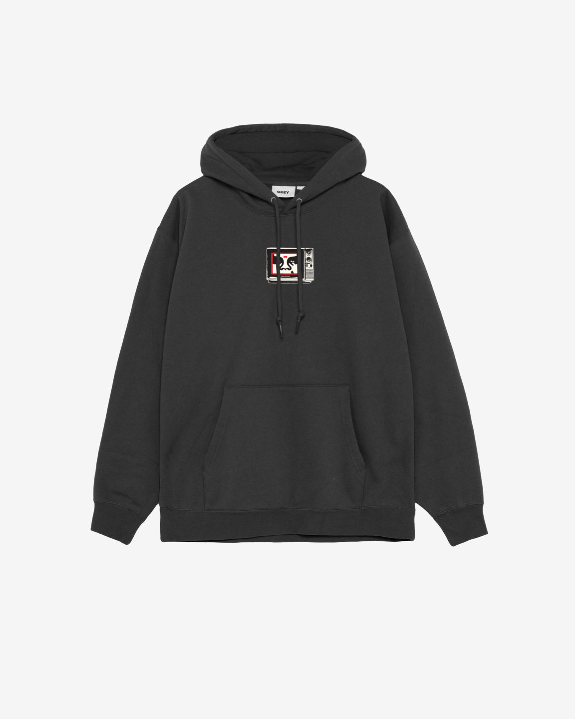 Obey uomo felpa tv fleece black