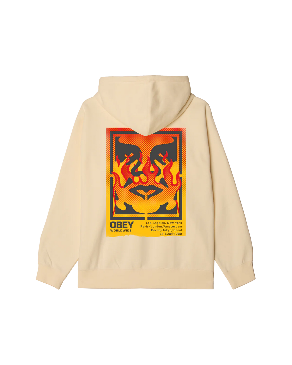 Obey uomo felpa Icon Stencil Flame 22MC0001313 ubl