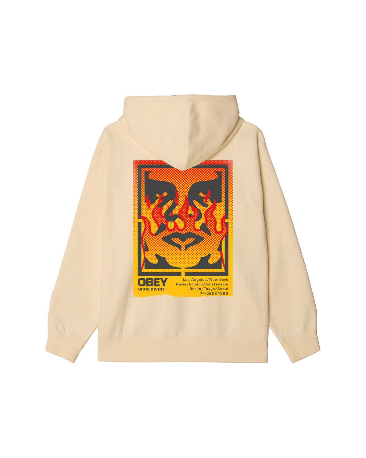 Obey uomo felpa Icon Stencil Flame 22MC0001313 ubl
