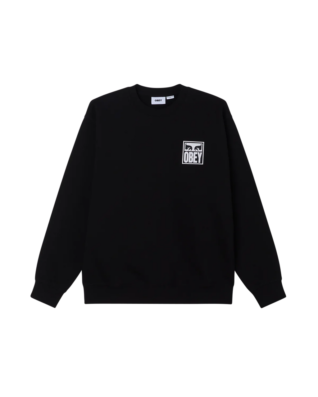 Obey uomo felpa Eyes Icon 2 Crew 22UC0000155 blk