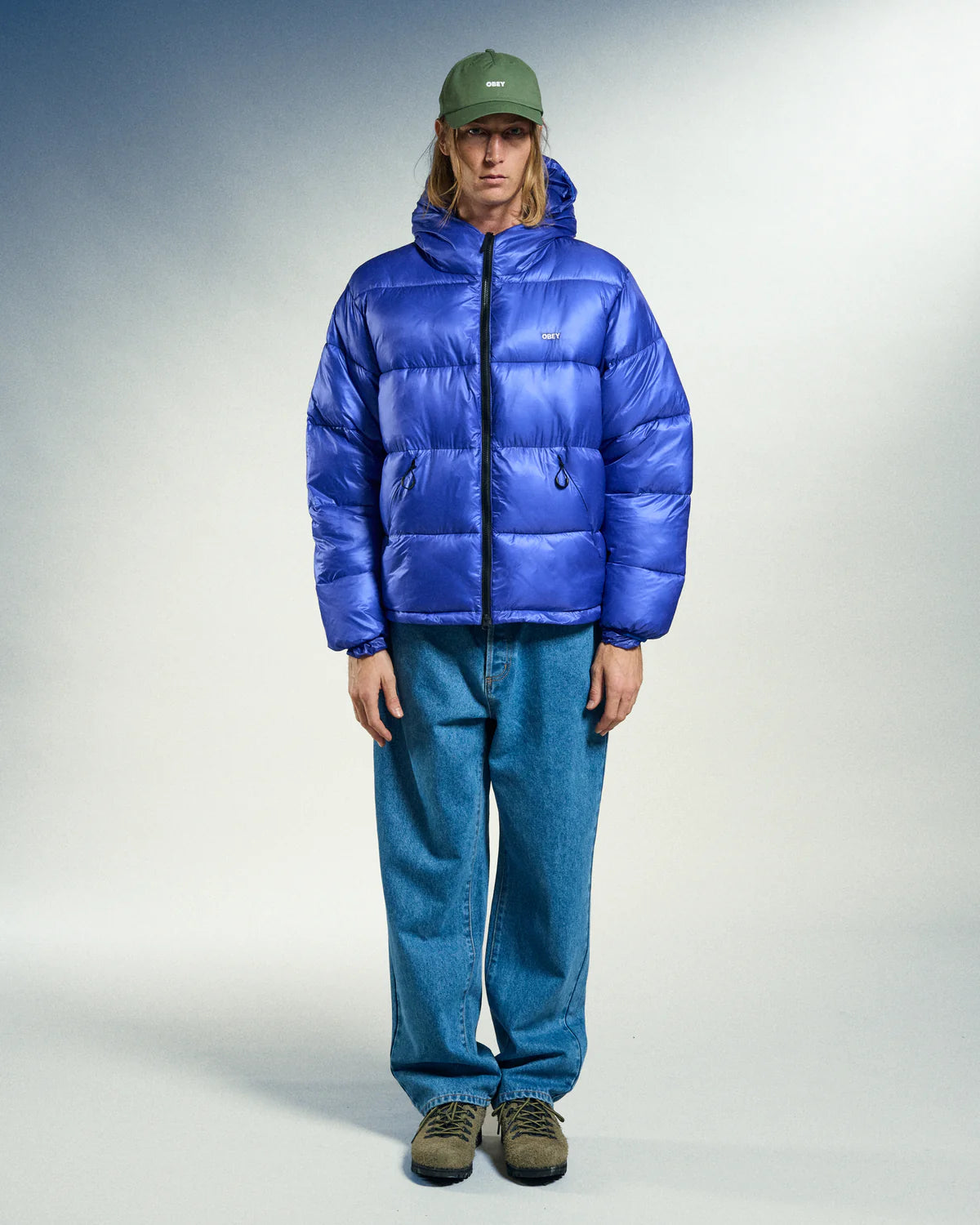 Obey uomo giubbino Stratus Puffer 22MC0001554 Blue
