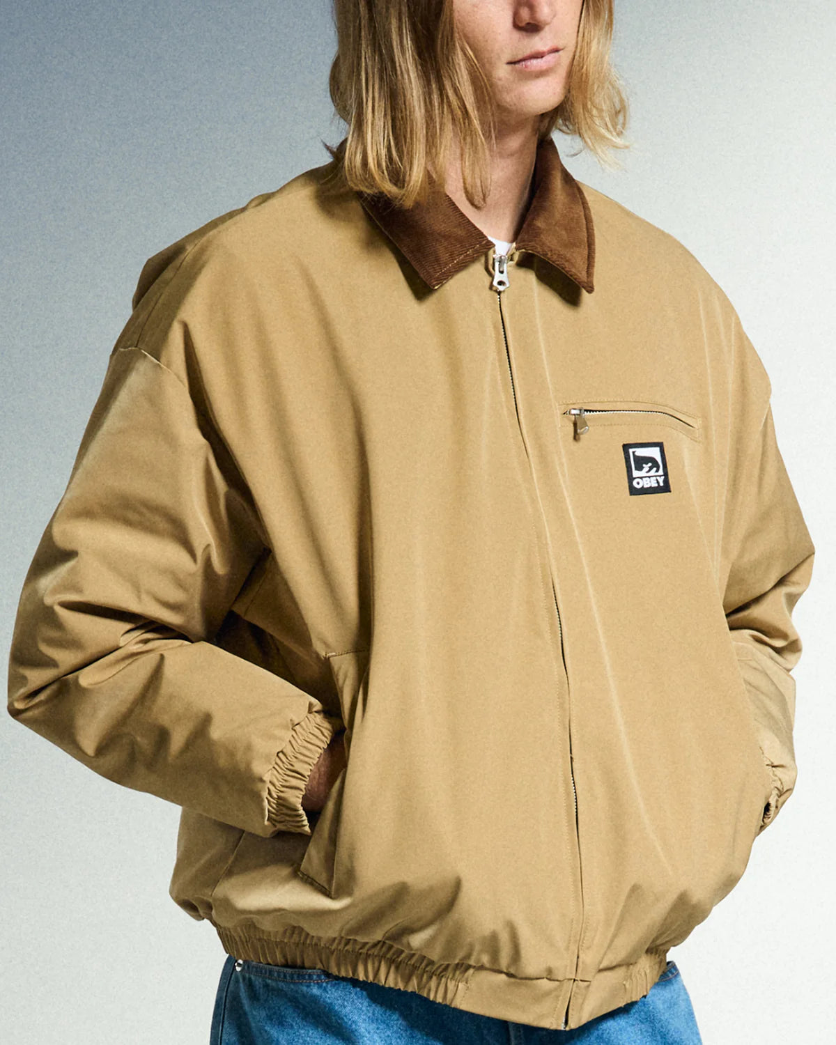Obey uomo giubbino Elysian 22MC0001552 Vintage Tan