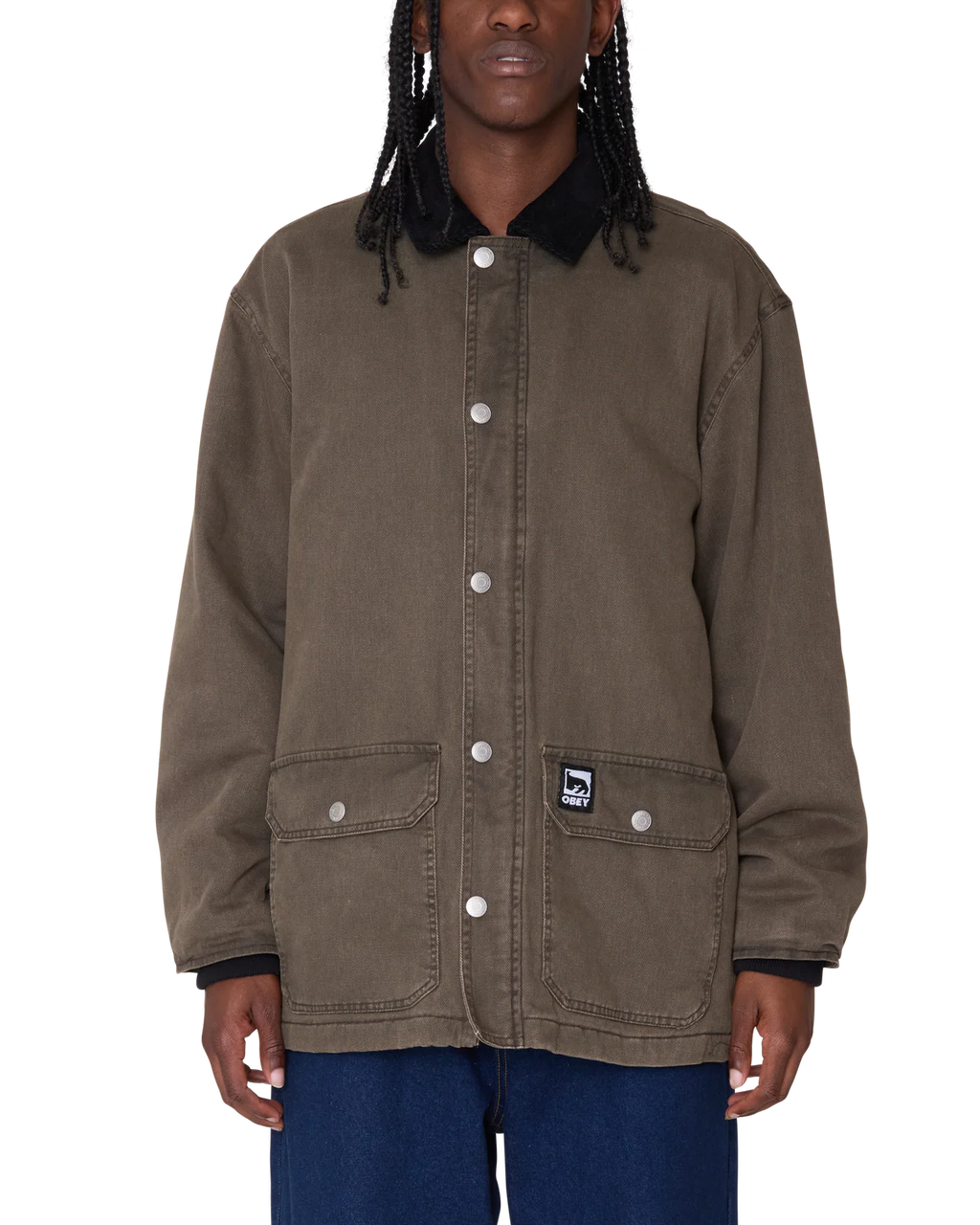 Obey umo cappotto Norton Barn 22MC0001549 BlackOlive