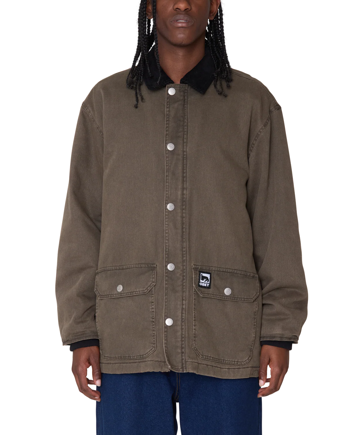 Obey umo cappotto Norton Barn 22MC0001549 BlackOlive