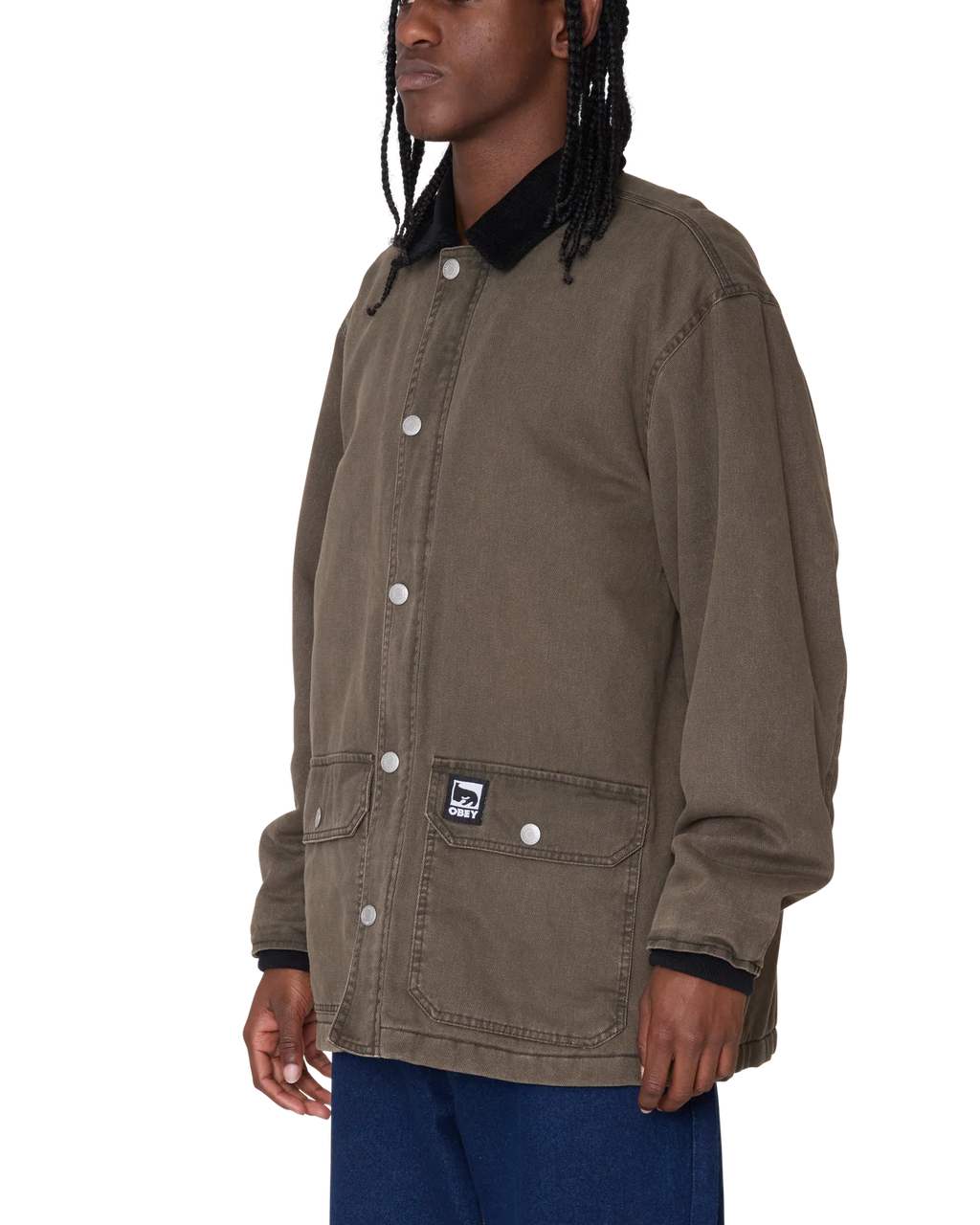 Obey umo cappotto Norton Barn 22MC0001549 BlackOlive