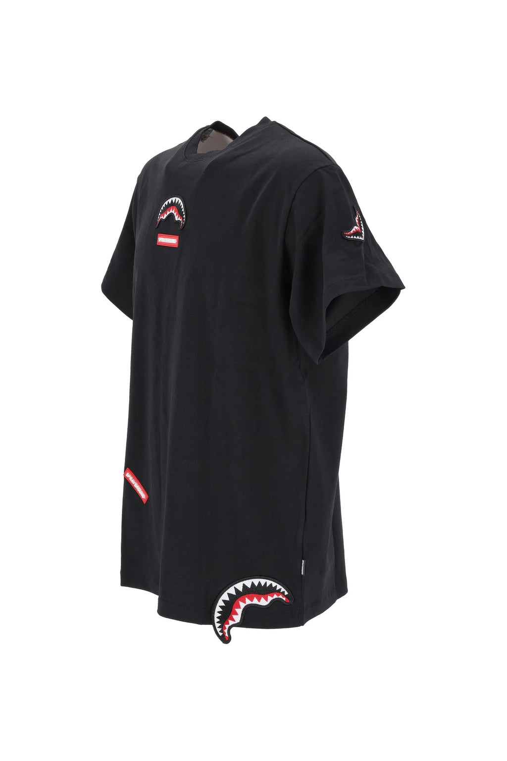 Sprayground uomo t-shirt SHARK PATCHES SP846BLK