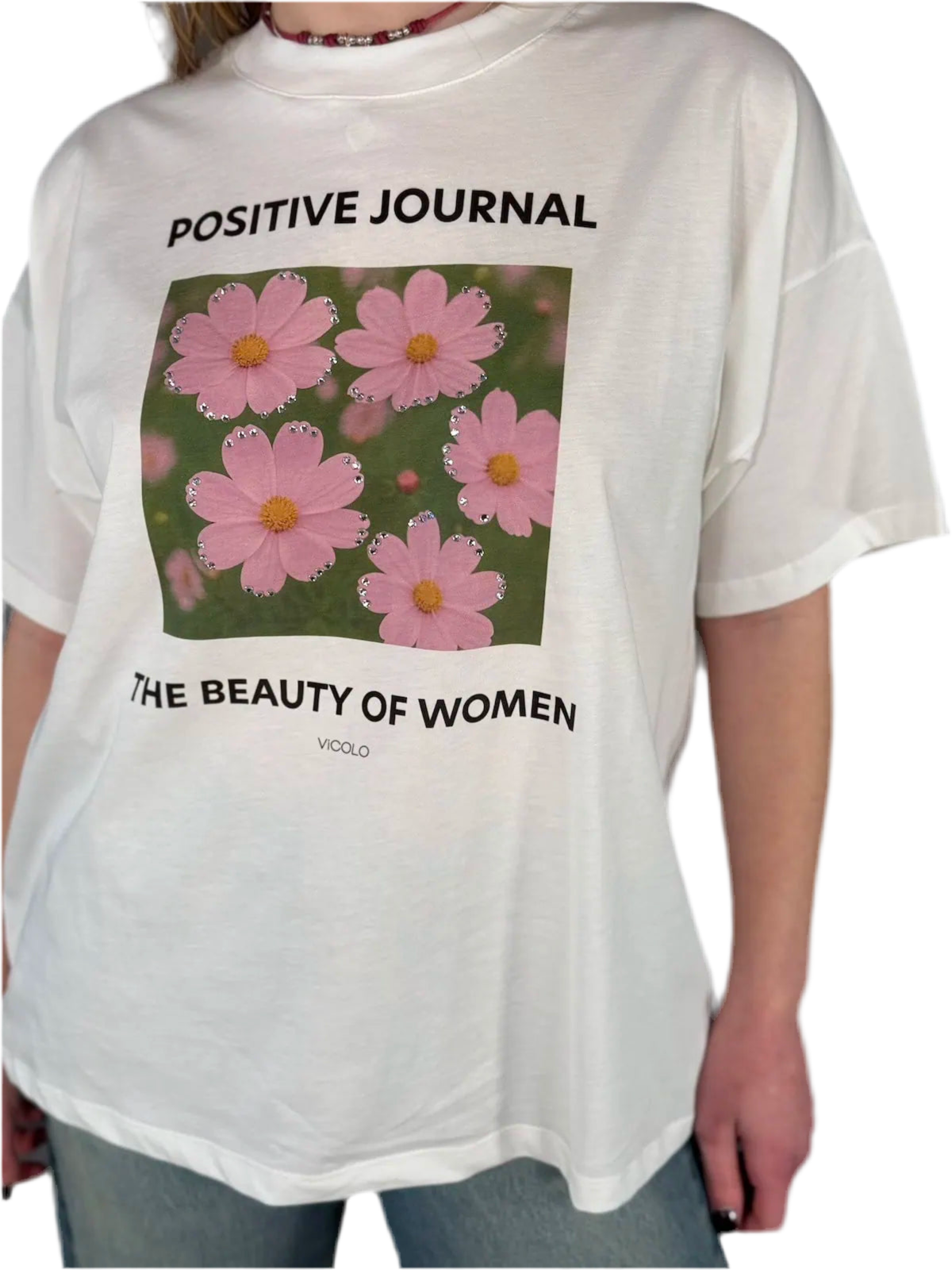 Vicolo donna t-shirt RD0834 E25 PANNA
