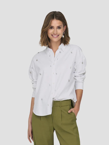 Only donna camicia Oregon Life 15342875 Bright White