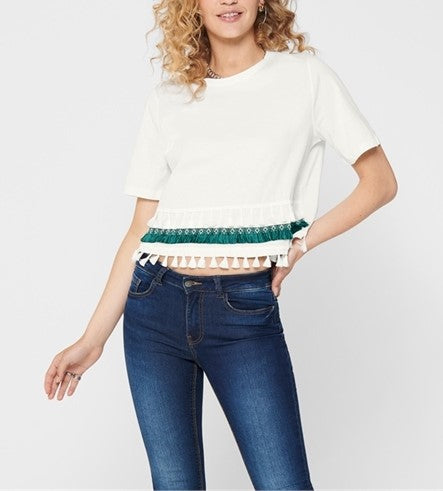 Only donna top Filippa life s/s 15211681 Bianco