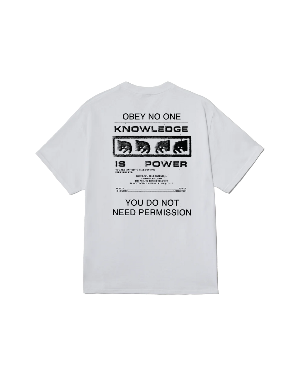 Obey uomo t-shirt Permission 22MC0001410 wht