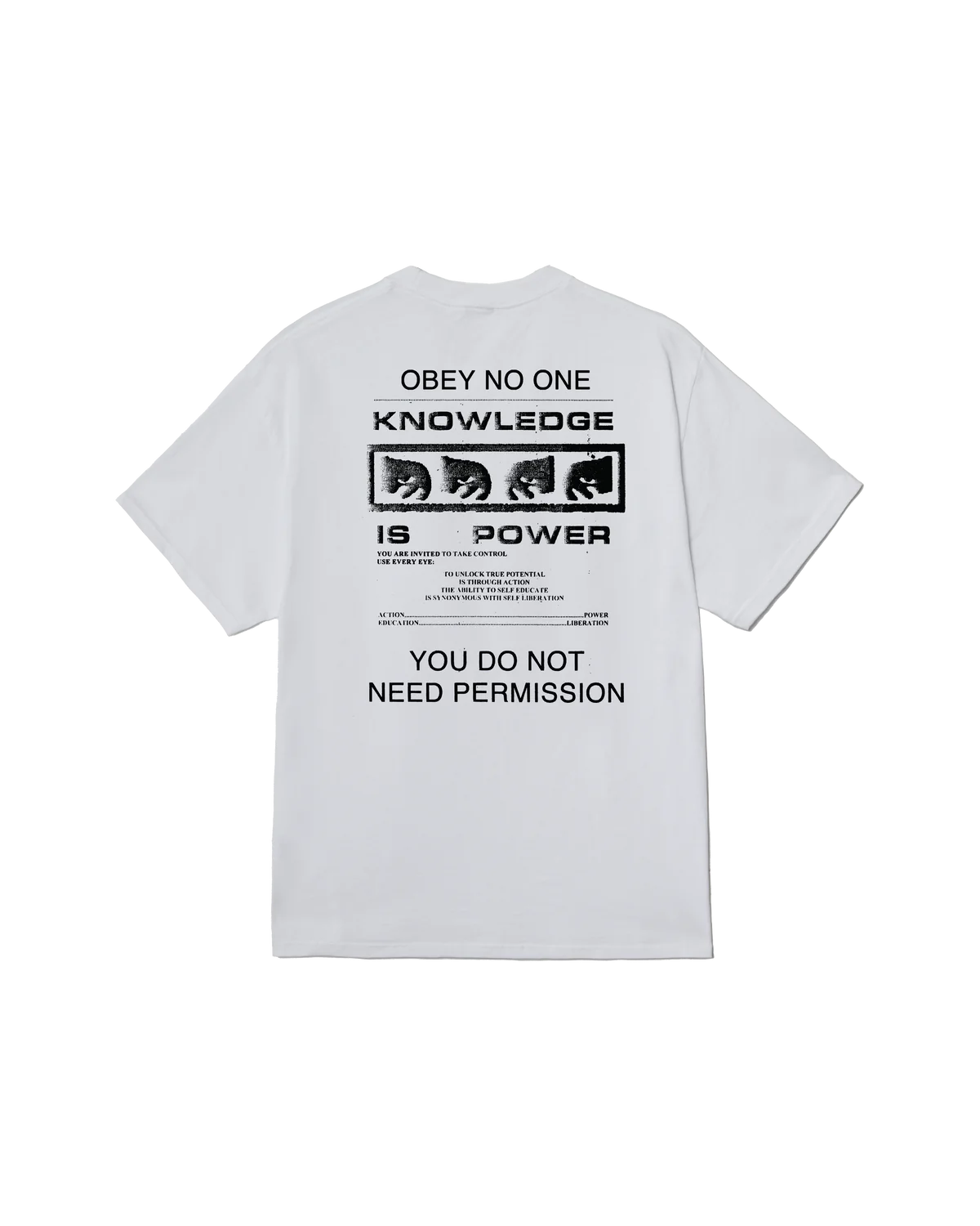 Obey uomo t-shirt Permission 22MC0001410 wht