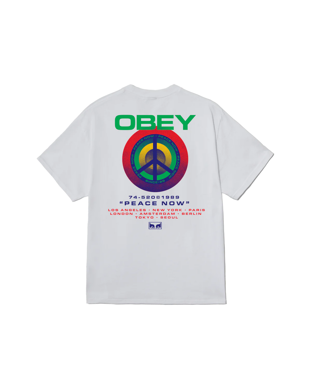 Obey uomo t-shirt Peace Target 22MC0001310 wht