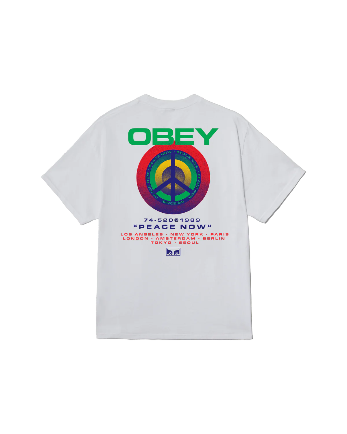 Obey uomo t-shirt Peace Target 22MC0001310 wht