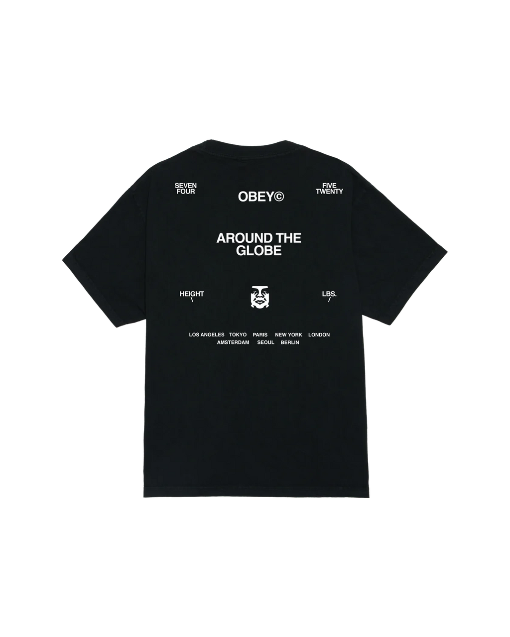 Obey uomo t-shirt Around The Globe 22MC0001371 ptb