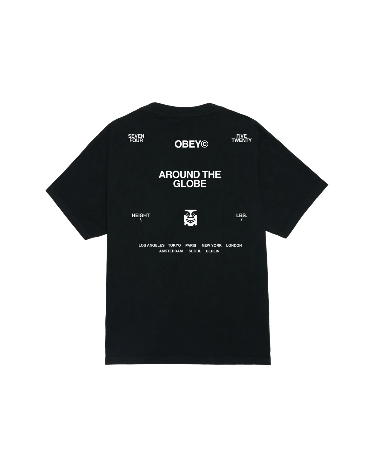 Obey uomo t-shirt Around The Globe 22MC0001371 ptb