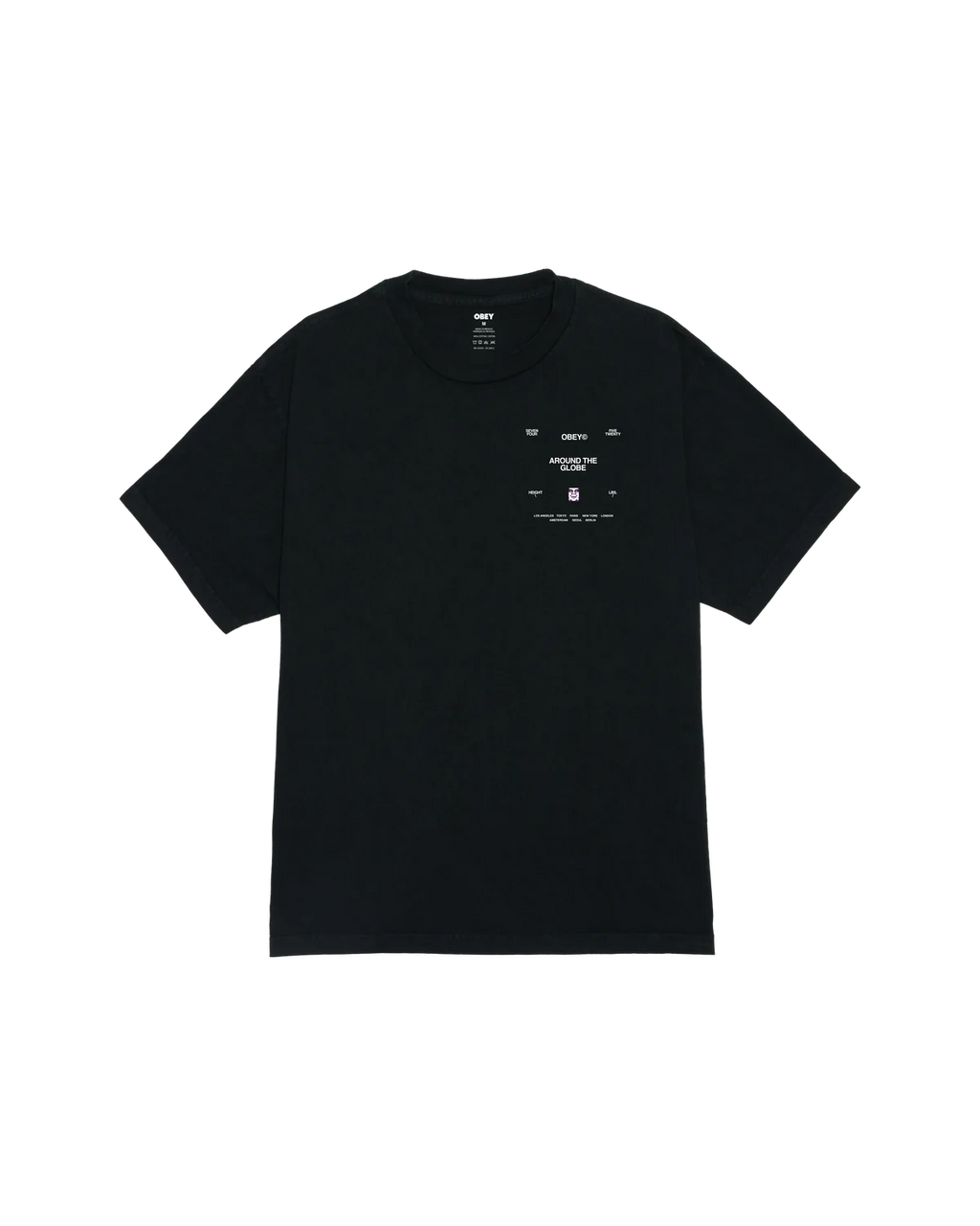 Obey uomo t-shirt Around The Globe 22MC0001371 ptb