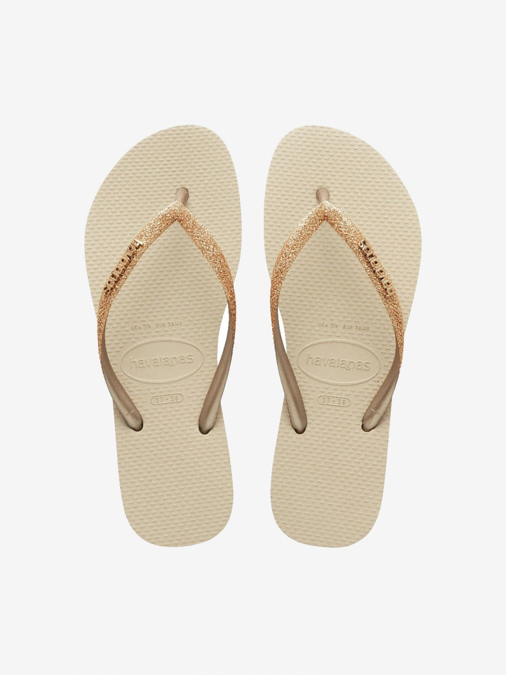 Havaians donna infradito slim glitter 4146975 9177 SAND/GOLDEN LIGHT METALIC