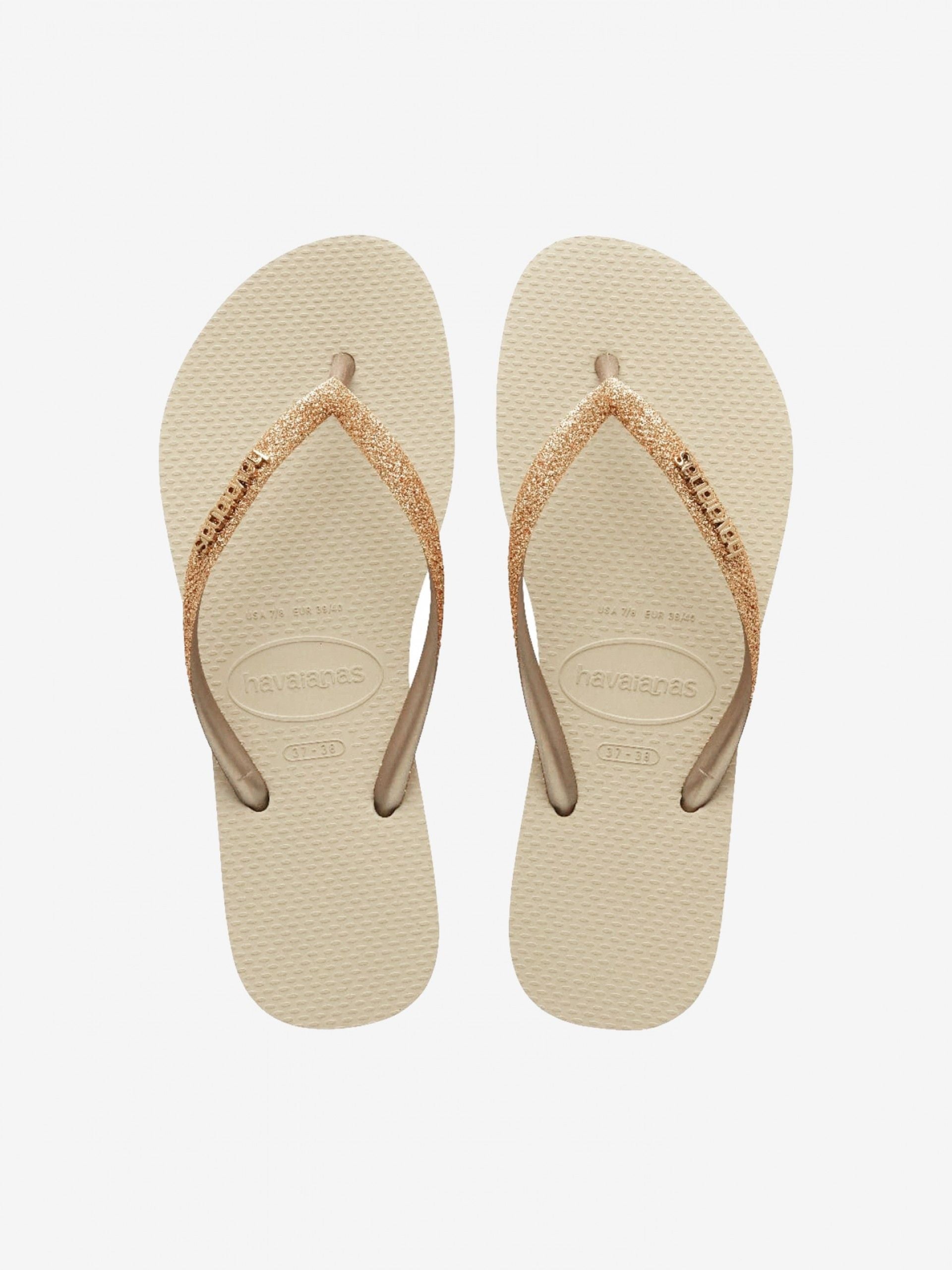 Havaians donna infradito slim glitter 4146975 9177 SAND/GOLDEN LIGHT METALIC