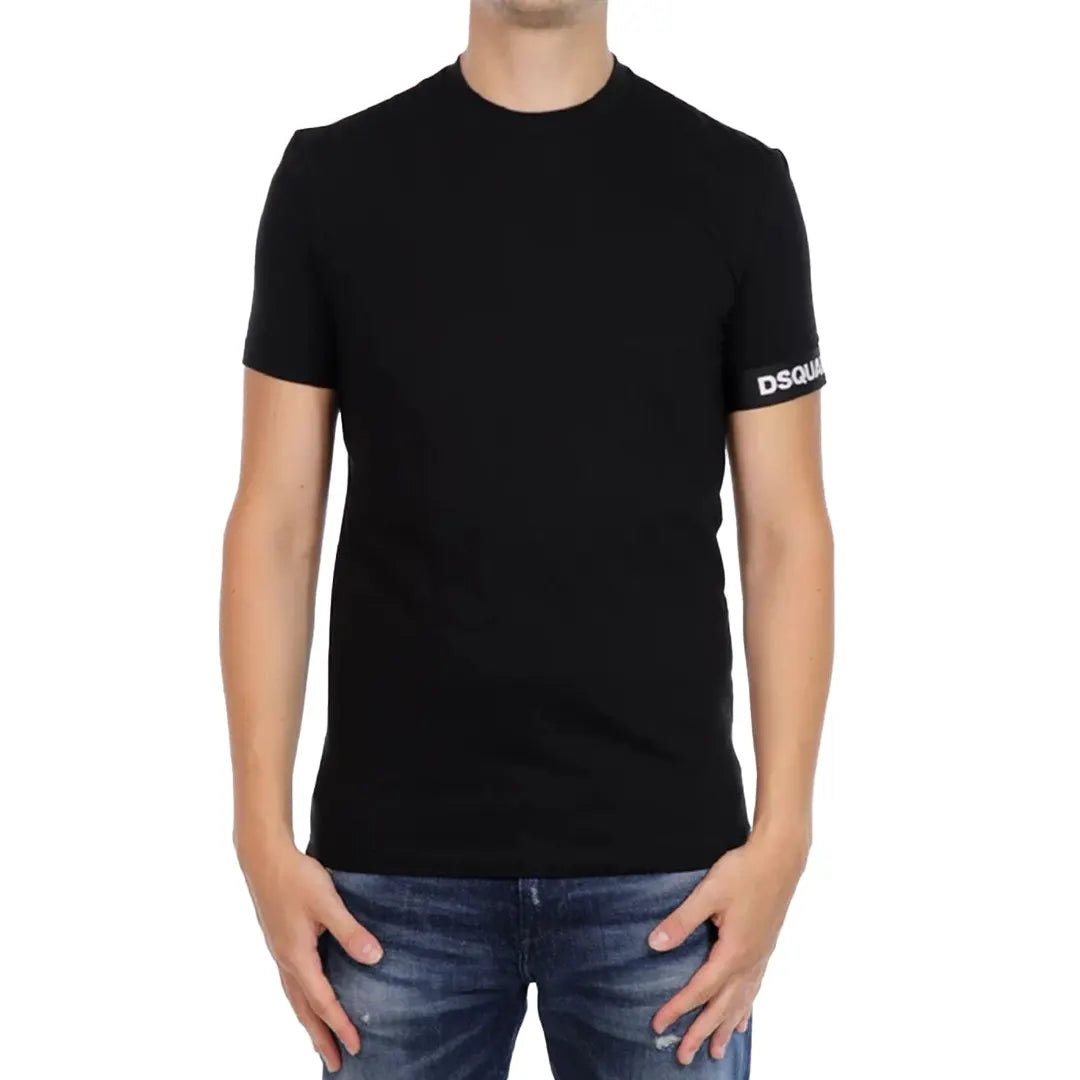 disquared uomo t-shirt round neck D9M3S546 001 Nero