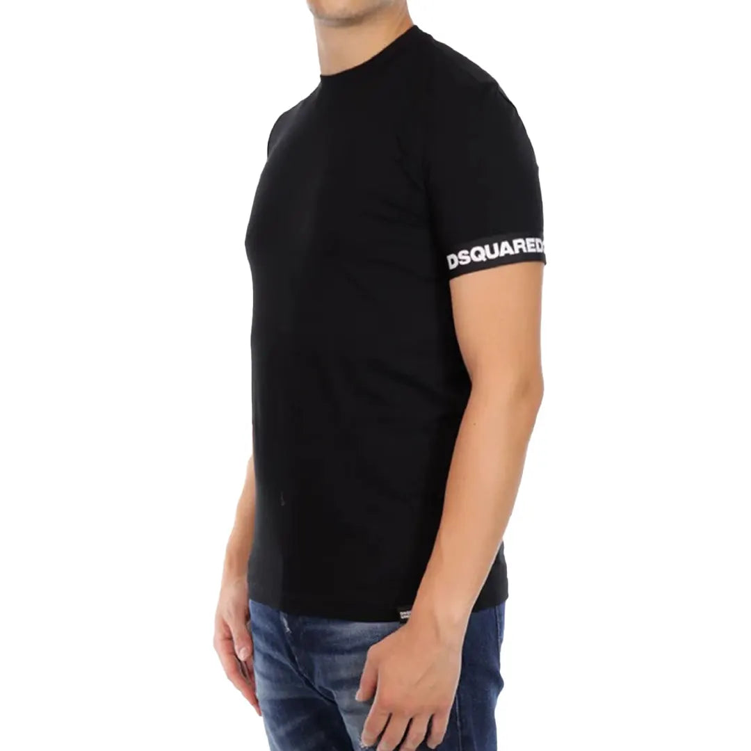 disquared uomo t-shirt round neck D9M3S546 001 Nero