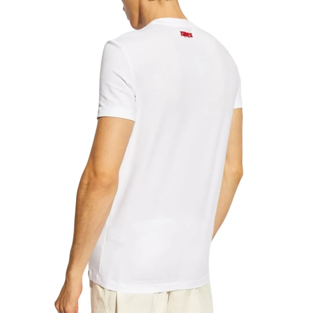 disquared uomo t-shirt ROUND NECK D9M20547 001 Bianco
