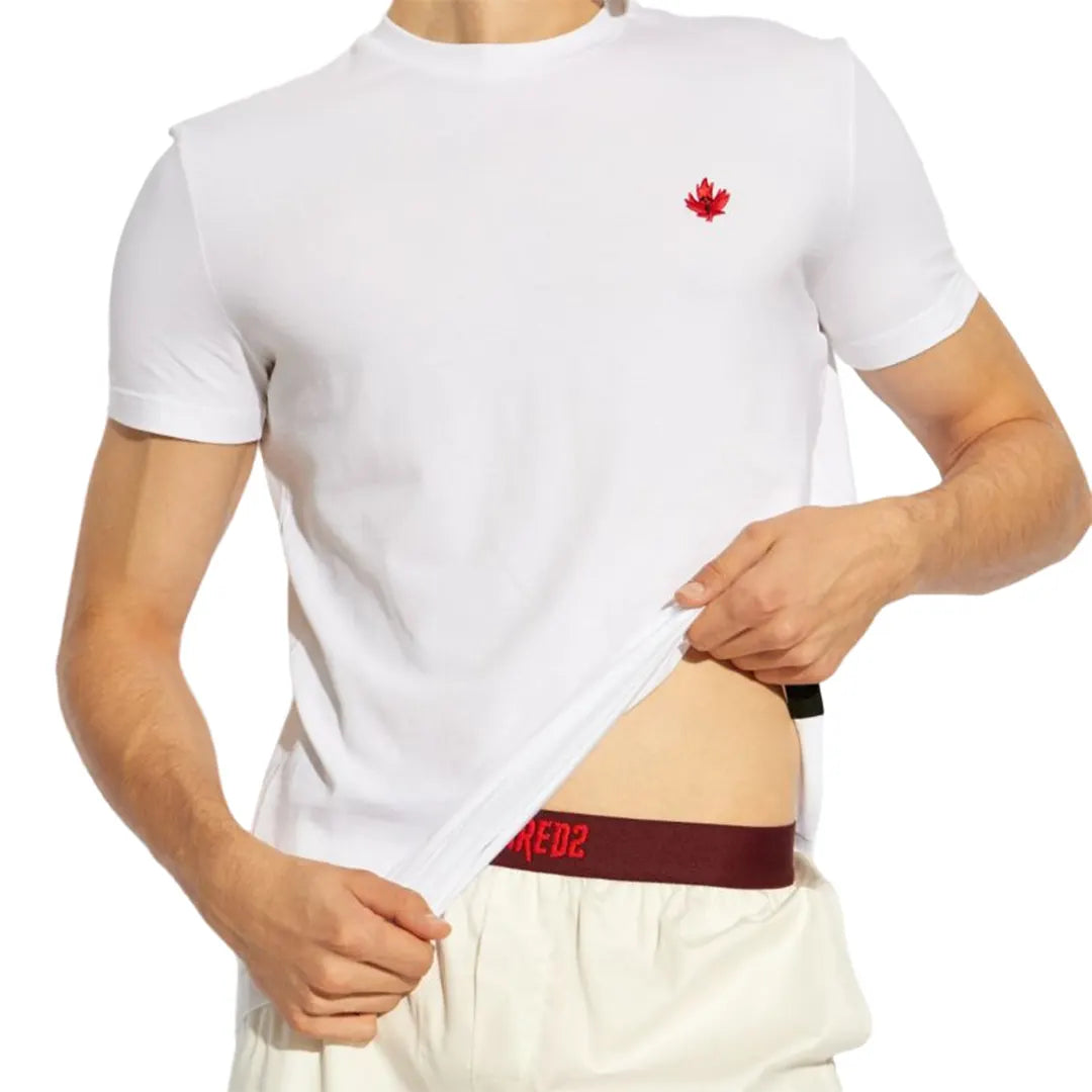 disquared uomo t-shirt ROUND NECK D9M20547 001 Bianco