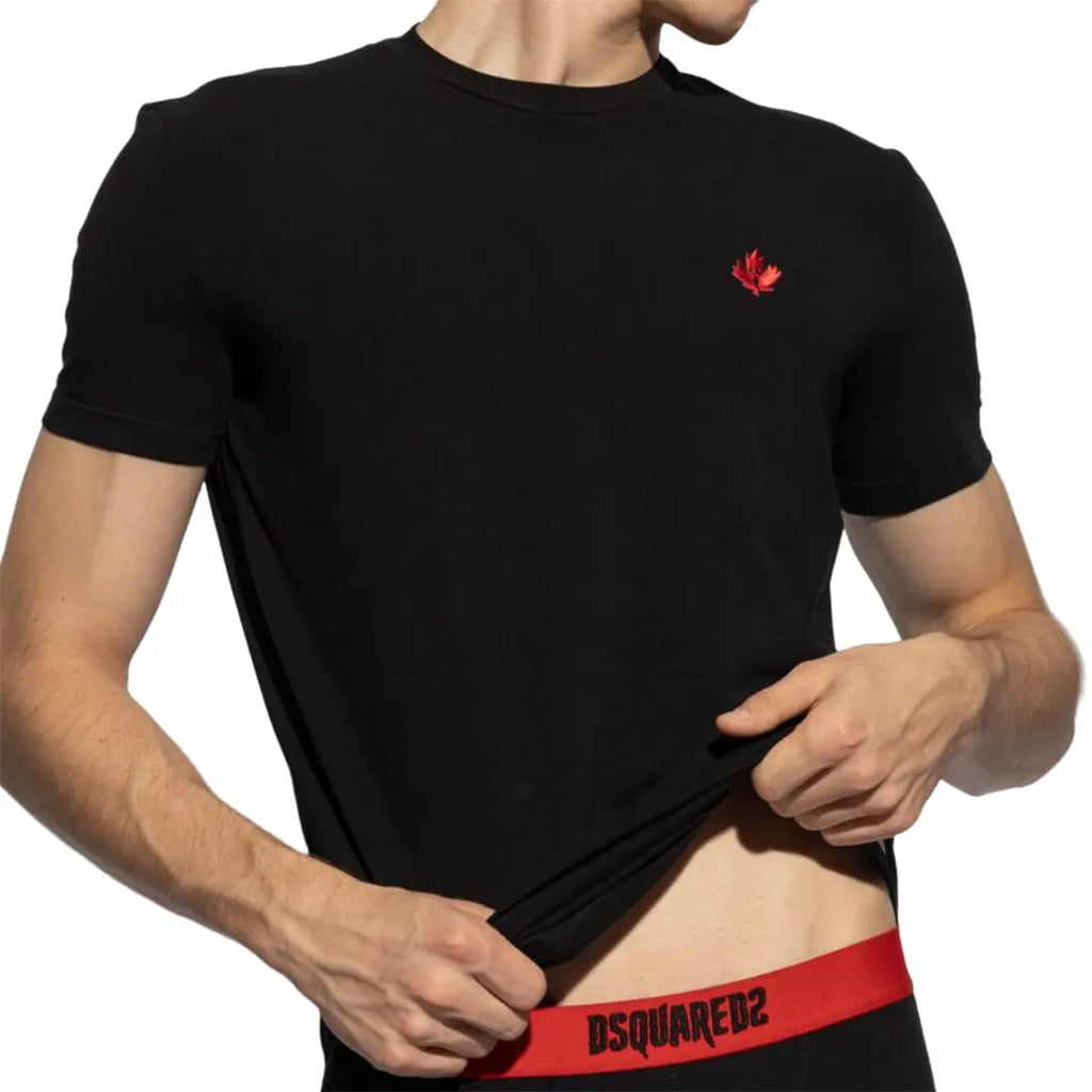 disquared uomo t-shirt ROUND NECK D9M20547 100 Nero