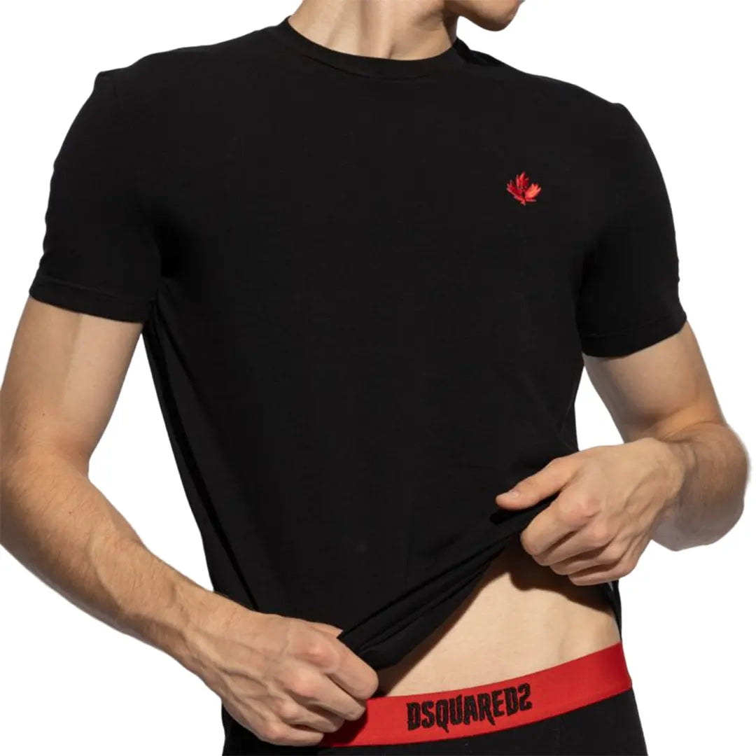 disquared uomo t-shirt ROUND NECK D9M20547 100 Nero