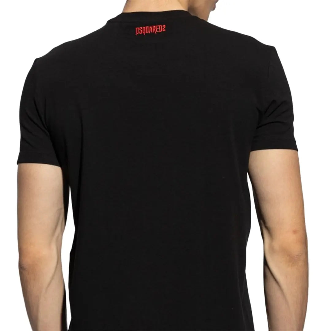 disquared uomo t-shirt ROUND NECK D9M20547 100 Nero