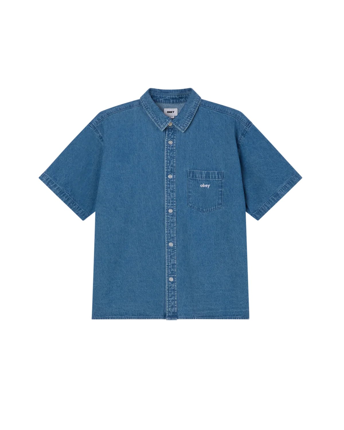 Obey uomo camicia Bigwig denim 22MC0001334 lin
